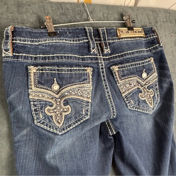Rock Revival mid-rise sz 25 Blue Boot Cut Jeans with Authentic Wear **see pics - Picture 10 of 11